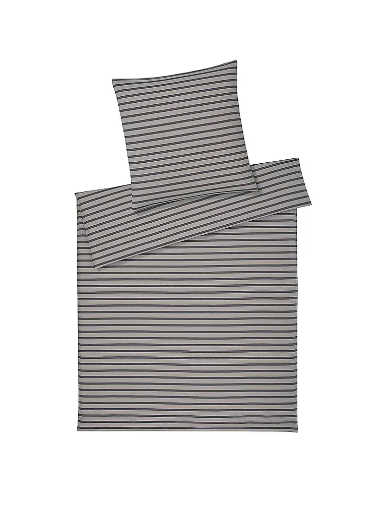 ELEGANTE | Ropa de cama de franela INVERNESS 70x90cm/140x200cm Antracita | Gris