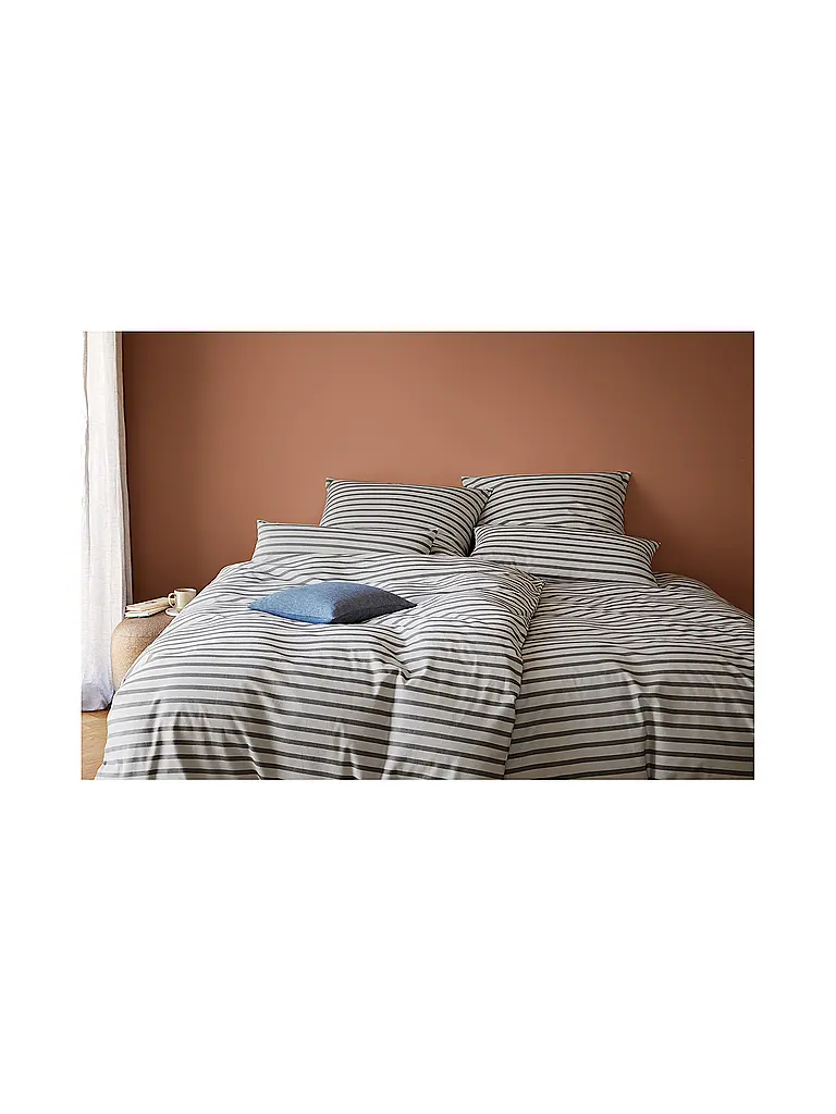 ELEGANTE | Ropa de cama de franela INVERNESS 70x90cm/140x200cm Antracita | Gris