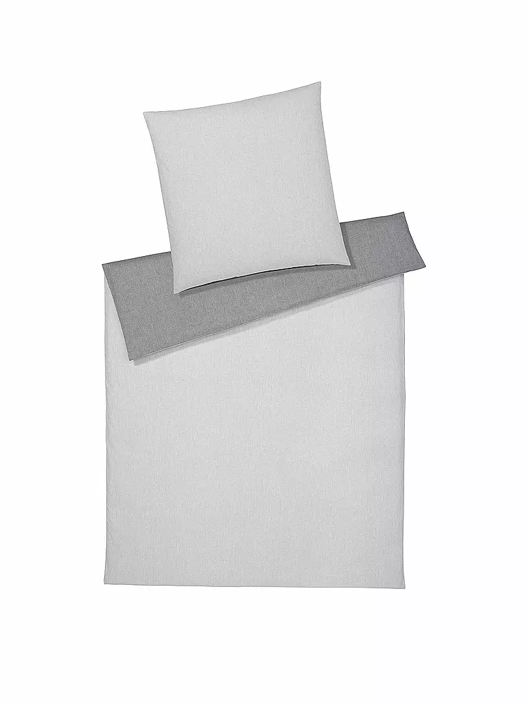 ELEGANTE | Ropa de cama de franela reversible Tender 70x90cm/140x200cm Gris | Gris claro