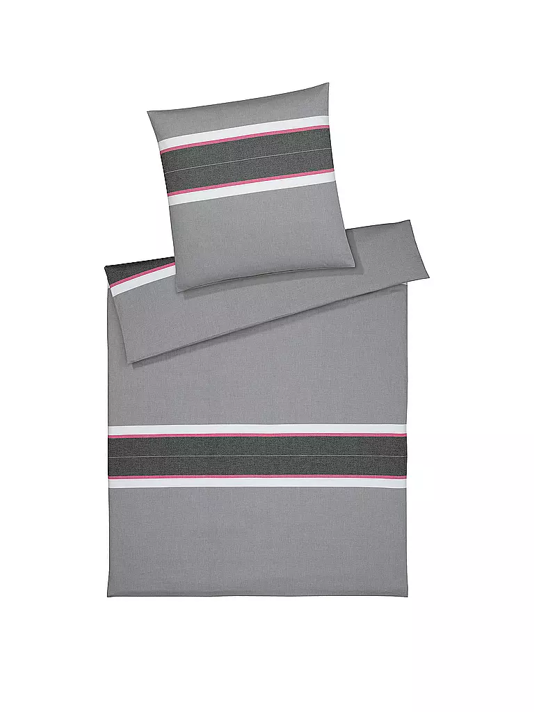 ELEGANTE | Ropa de cama de franela WHITMAN 70x90cm/140x200cm Gris | Gris
