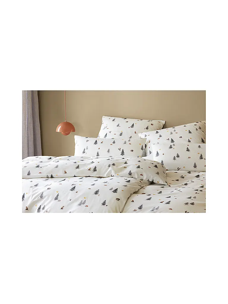 ELEGANTE | Ropa de cama de franela WINTERWALD 70x90cm/140x200cm Blanco | Blanco