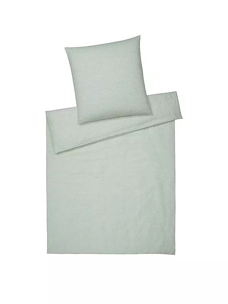 ELEGANTE | Ropa de cama de mezcla de lino 140x200cm BREEZE Pistacho | Verde claro