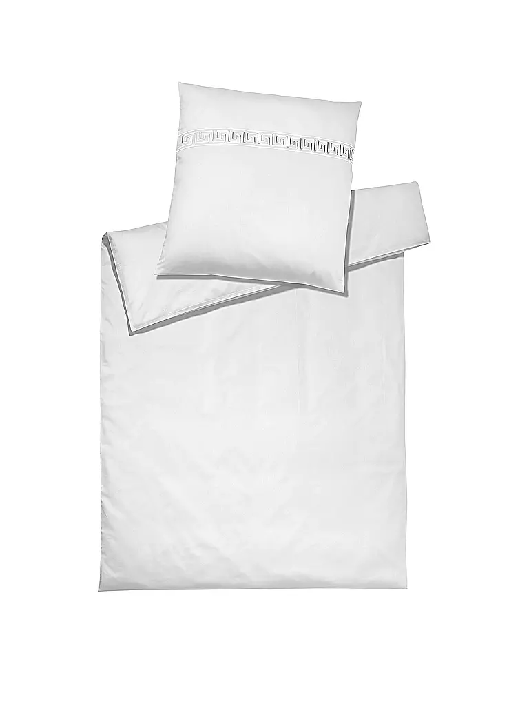 ELEGANTE | Ropa de cama de satén 70x90cm / 140x200cm EL GRECO Blanco | Blanco