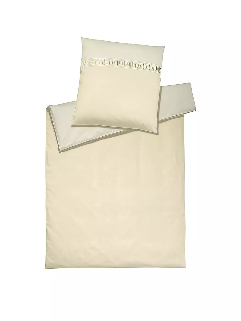 ELEGANTE | Ropa de cama de satén 70x90cm / 140x200cm EL GRECO Naturaleza | Crema