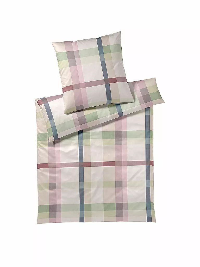 ELEGANTE | Ropa de cama de satén 70x90cm/140x200cm NIGHT GARDEN Pastel | Rosa
