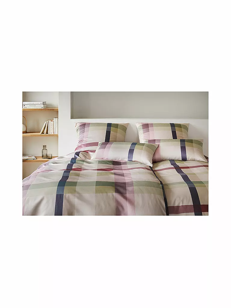 ELEGANTE | Ropa de cama de satén 70x90cm/140x200cm NIGHT GARDEN Pastel | Rosa