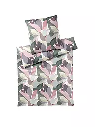 ELEGANTE | Ropa de cama de satén 70x90cm/140x200cm NIGHT GARDEN Puder | Baya