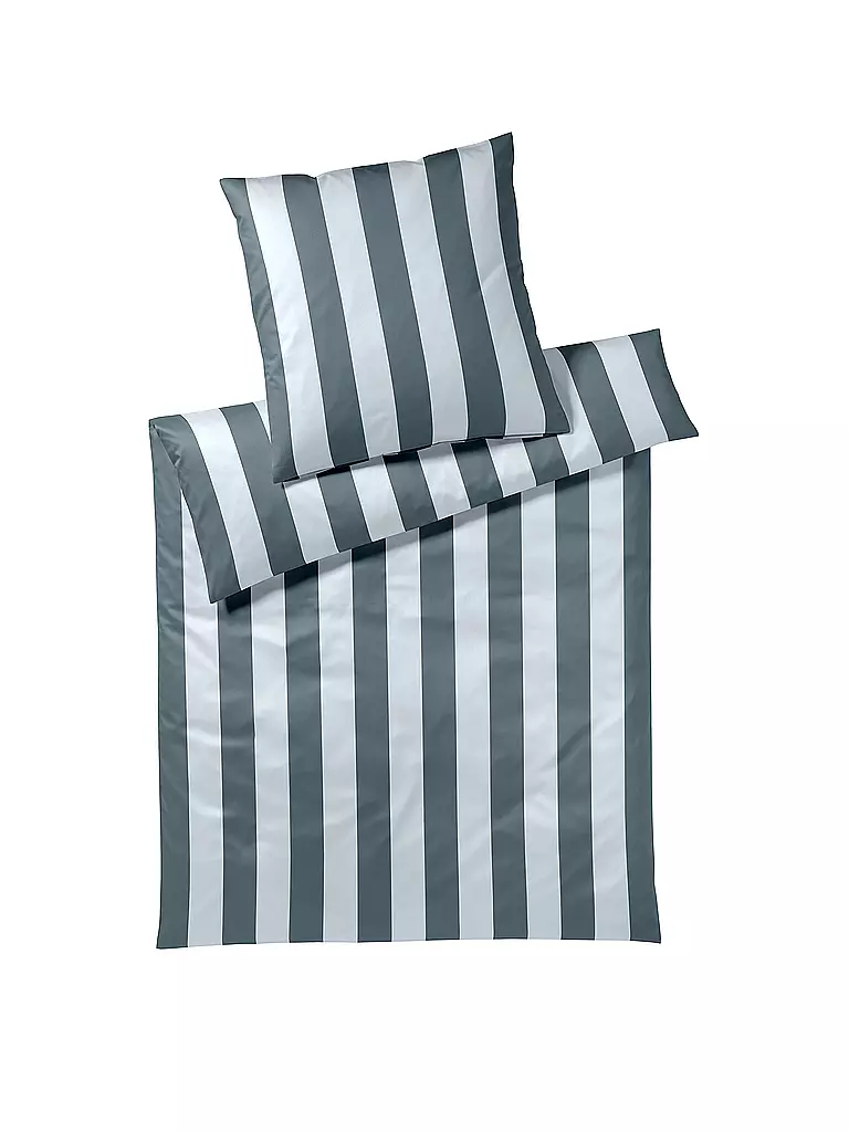 ELEGANTE | Ropa de cama de satén 70x90cm/140x200cm NIGHT STRIPE Azul | Azul oscuro