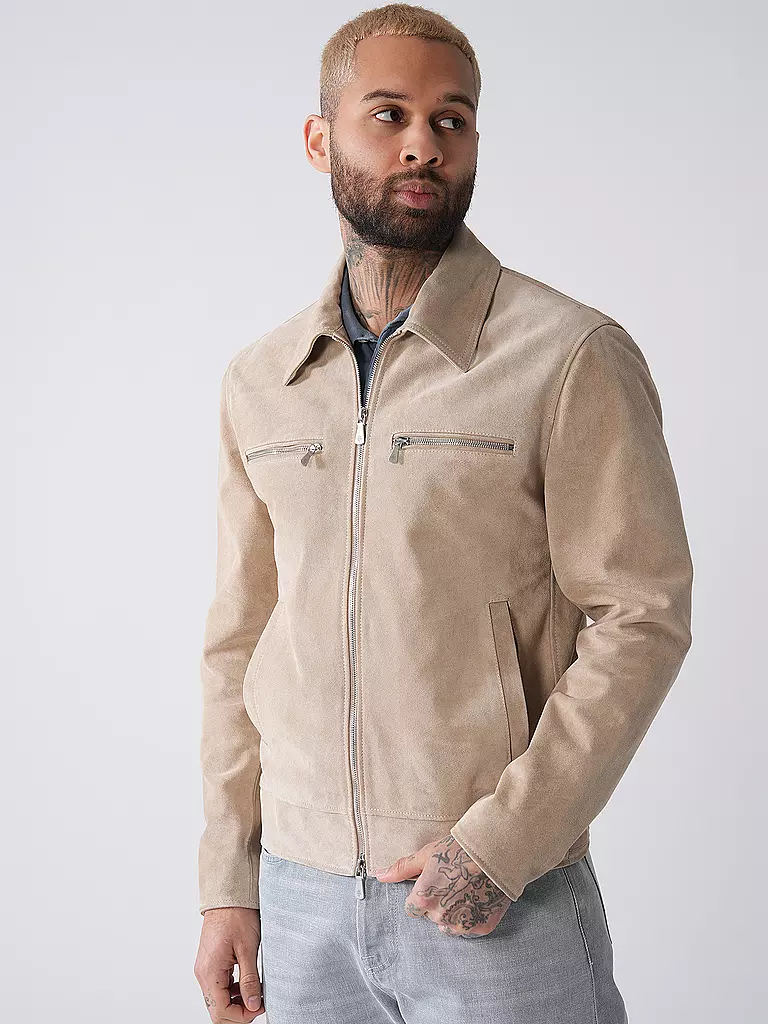 ELEVENTY | Chaqueta de cuero | Beige