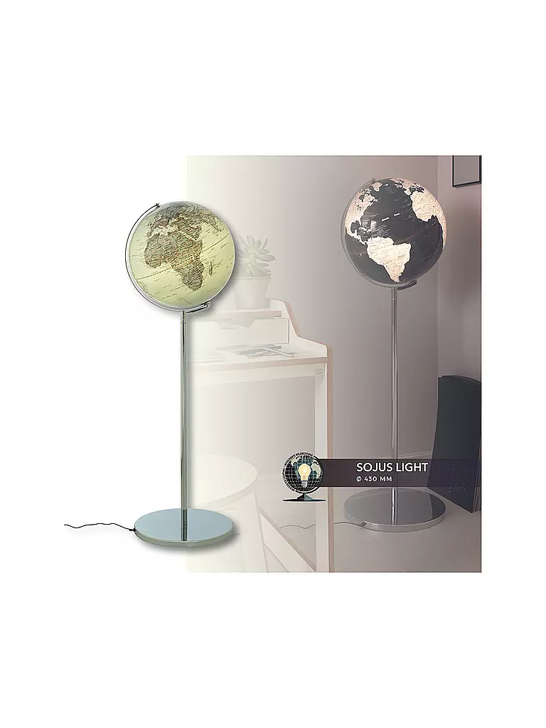 EMFORM | Globo de pie - Sojus Light LD 43cm plata | Sin color