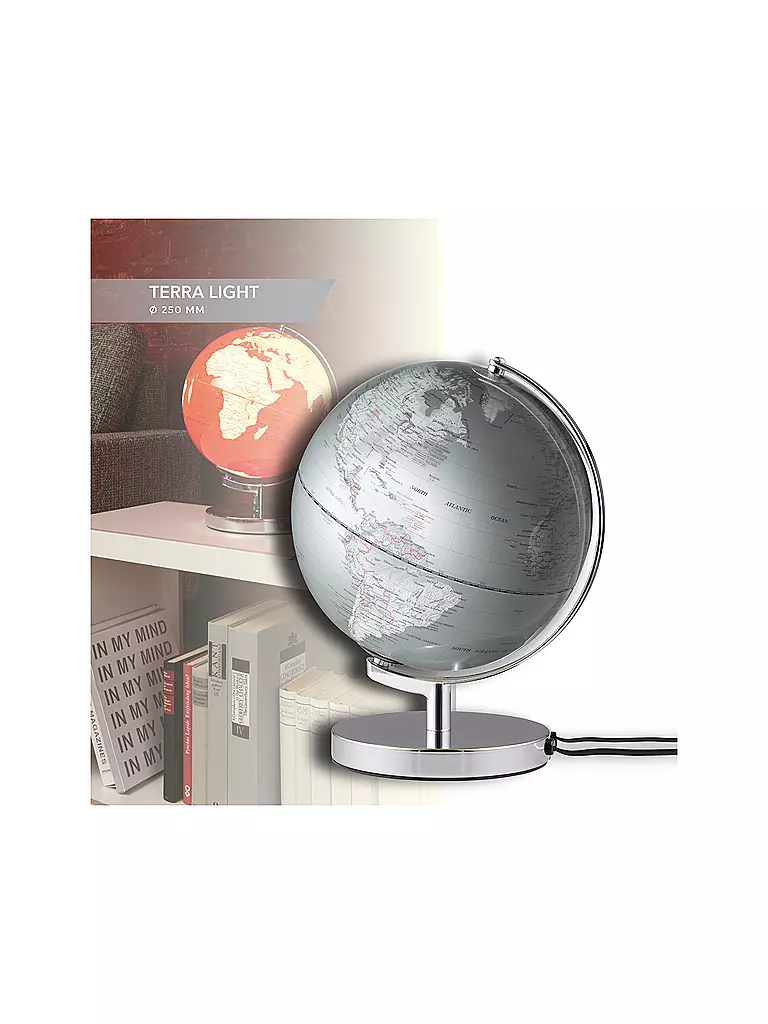 EMFORM | Globo luminoso Terra Light 25cm plata | Sin color