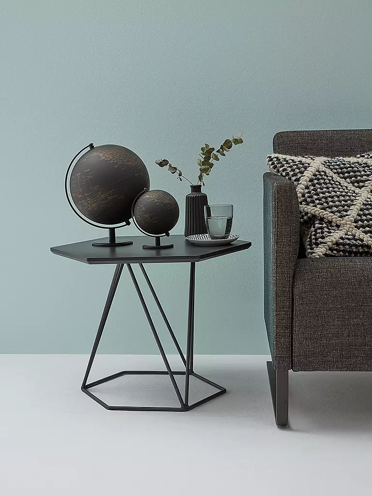 EMFORM | Globo terráqueo de mesa - Planeta 25 cm negro/dorado | Sin color