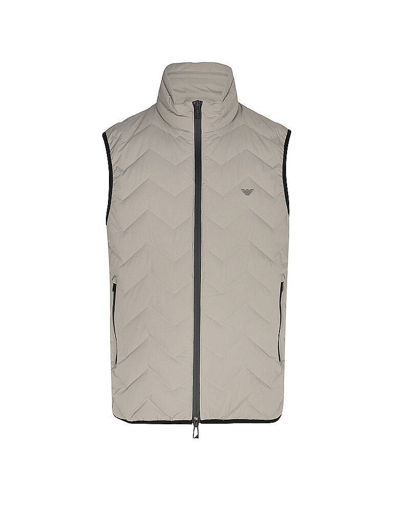 Chaleco acolchado de plumón beige 48