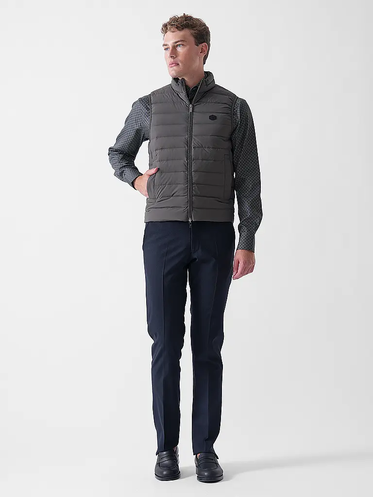 EMPORIO ARMANI | Chaleco acolchado de plumón ESSENTIAL | Gris