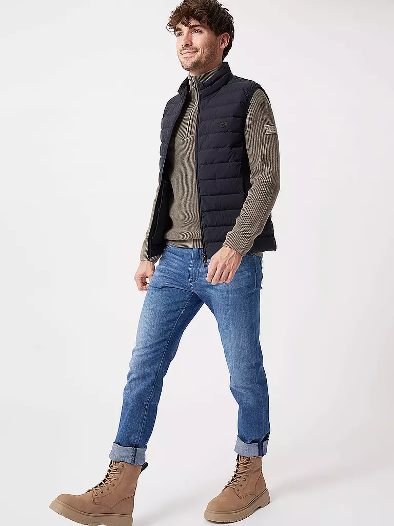 EMPORIO ARMANI | Chaleco acolchado de plumón | Azul oscuro