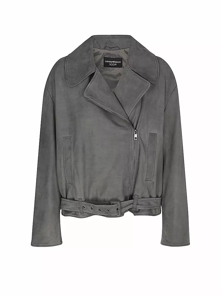 EMPORIO ARMANI | Chaqueta de cuero | Gris