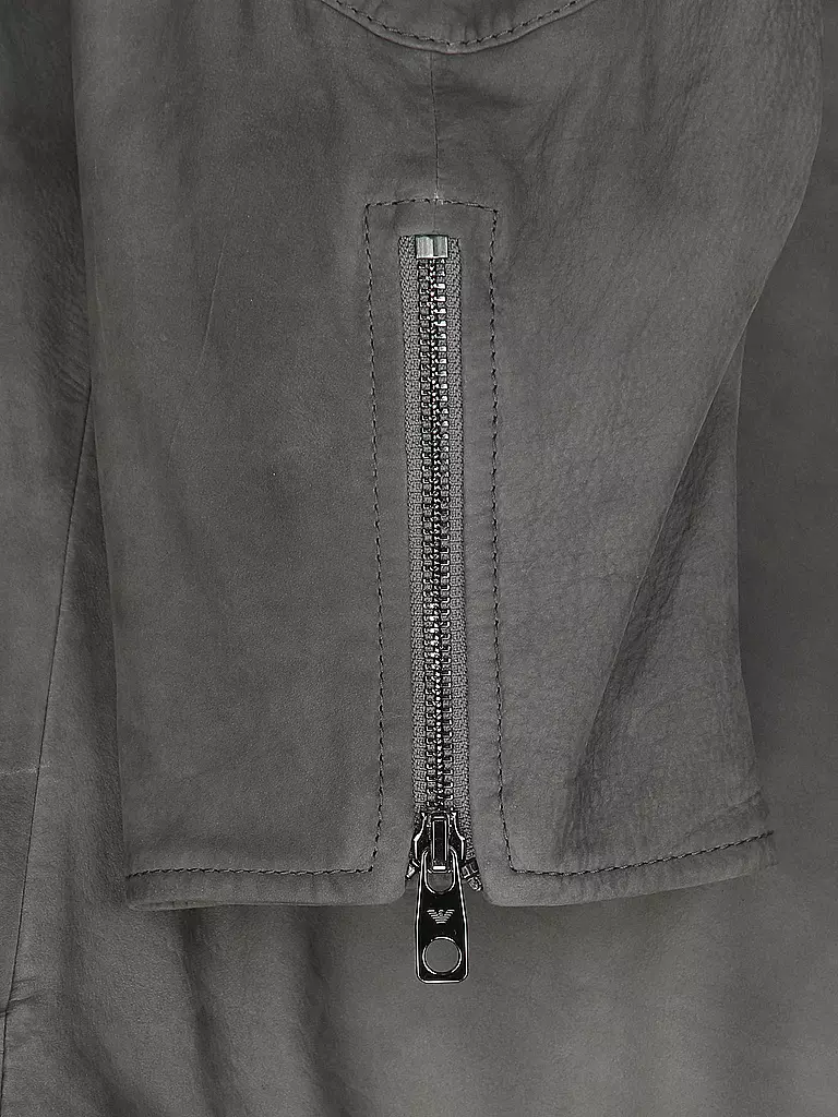 EMPORIO ARMANI | Chaqueta de cuero | Gris