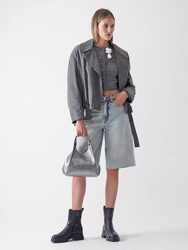 EMPORIO ARMANI | Chaqueta de cuero | Gris