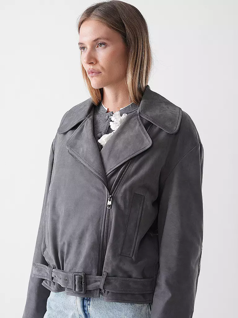 EMPORIO ARMANI | Chaqueta de cuero | Gris