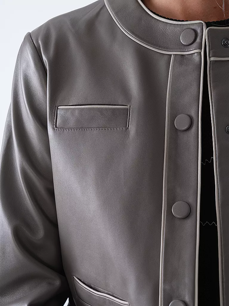 EMPORIO ARMANI | Chaqueta de cuero | Marrón