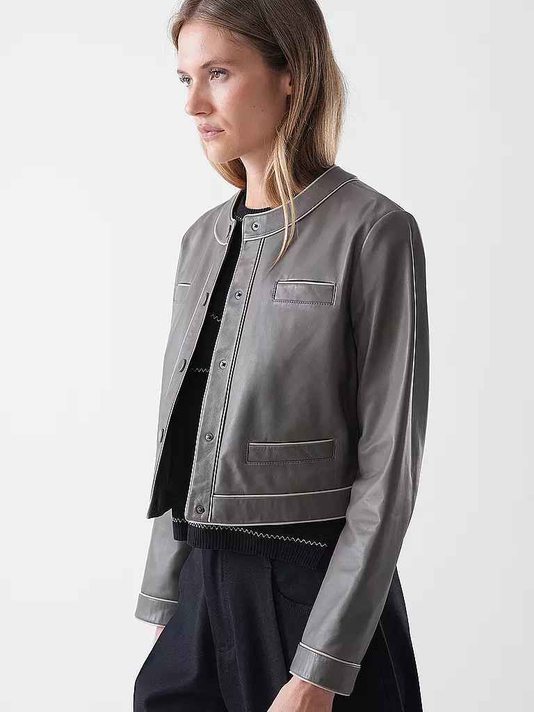 EMPORIO ARMANI | Chaqueta de cuero | Marrón