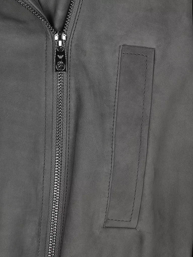 EMPORIO ARMANI | Chaqueta de cuero | Gris