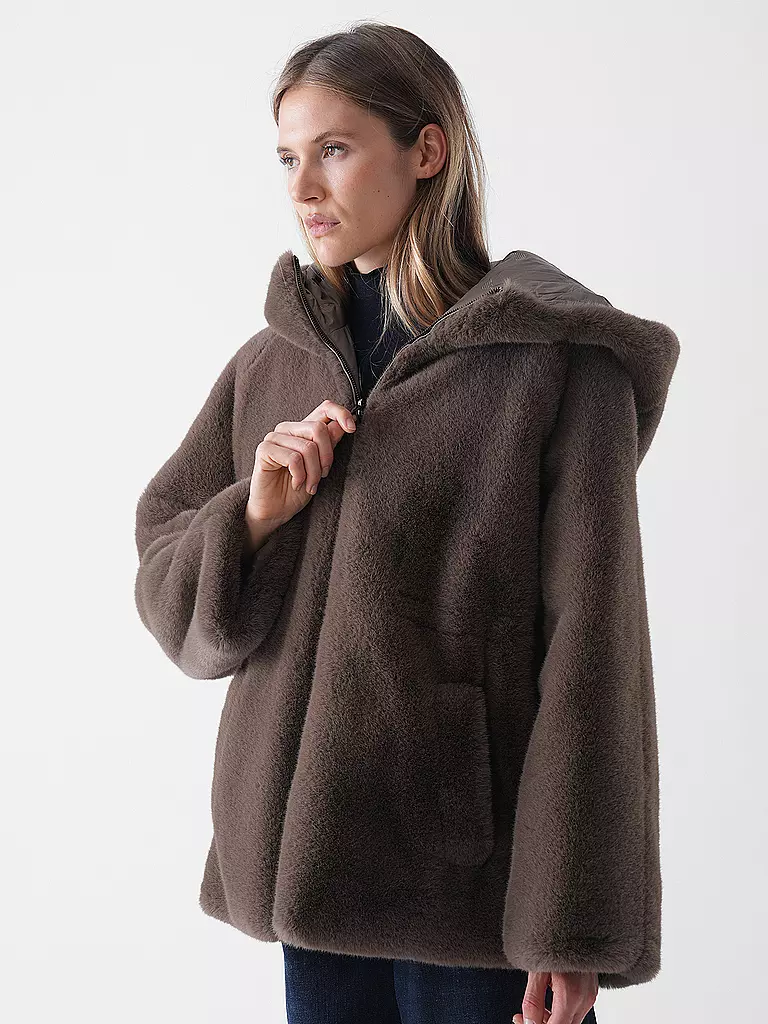 EMPORIO ARMANI | Chaqueta reversible con aspecto de piel | Marrón