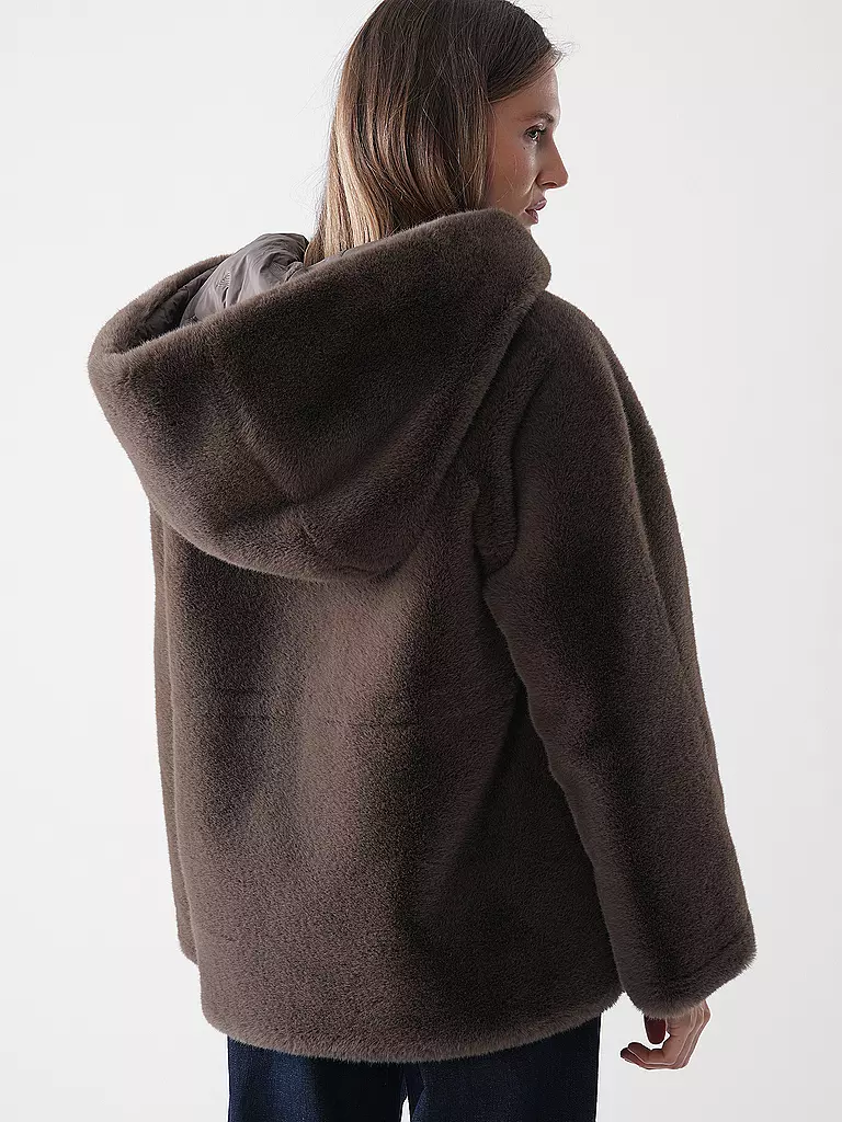 EMPORIO ARMANI | Chaqueta reversible con aspecto de piel | Marrón
