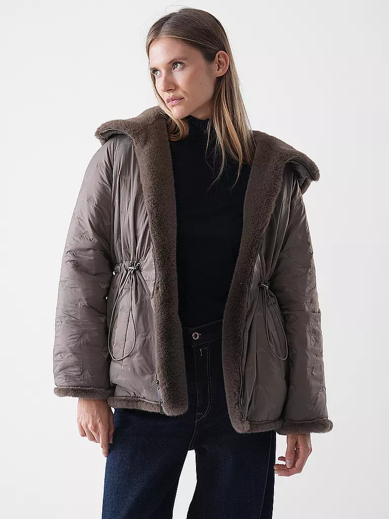 EMPORIO ARMANI | Chaqueta reversible con aspecto de piel | Marrón