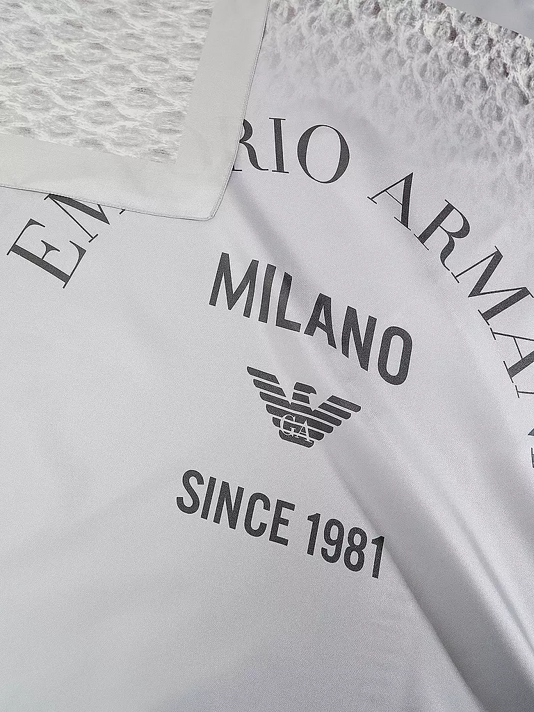 EMPORIO ARMANI | Pañuelo de seda | Gris claro