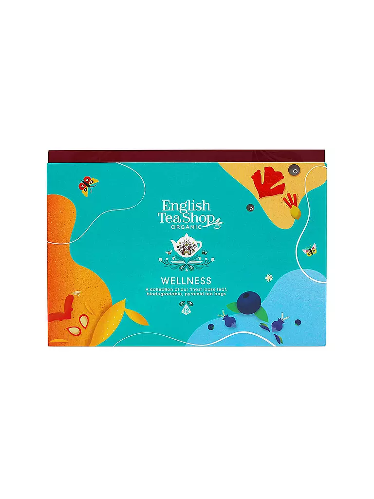 ENGLISH TEA SHOP | Caja de regalo Colección de té Wellness 12 bolsitas piramidales | Multicolor