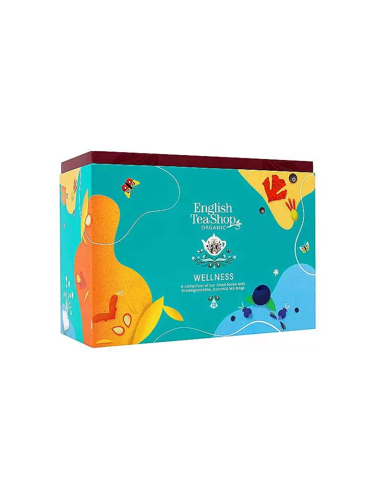 ENGLISH TEA SHOP | Caja de regalo Colección de té Wellness 12 bolsitas piramidales | 