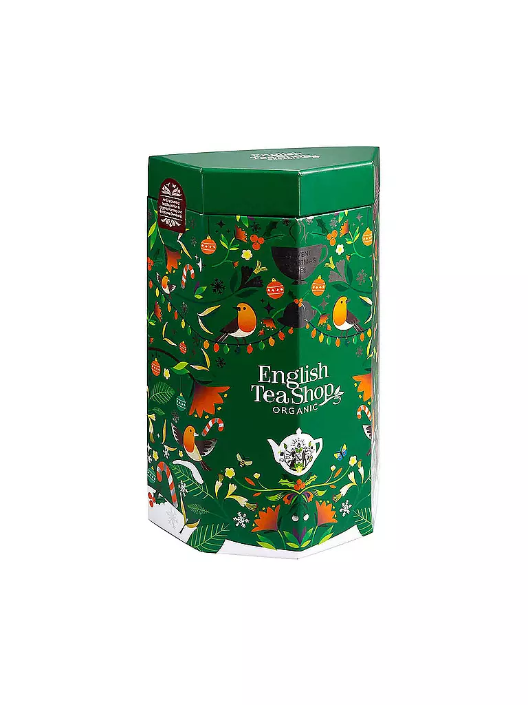 ENGLISH TEA SHOP | Calendario de Adviento de té "Árbol de Navidad", BIO, 25 bolsitas piramidales | Verde oscuro