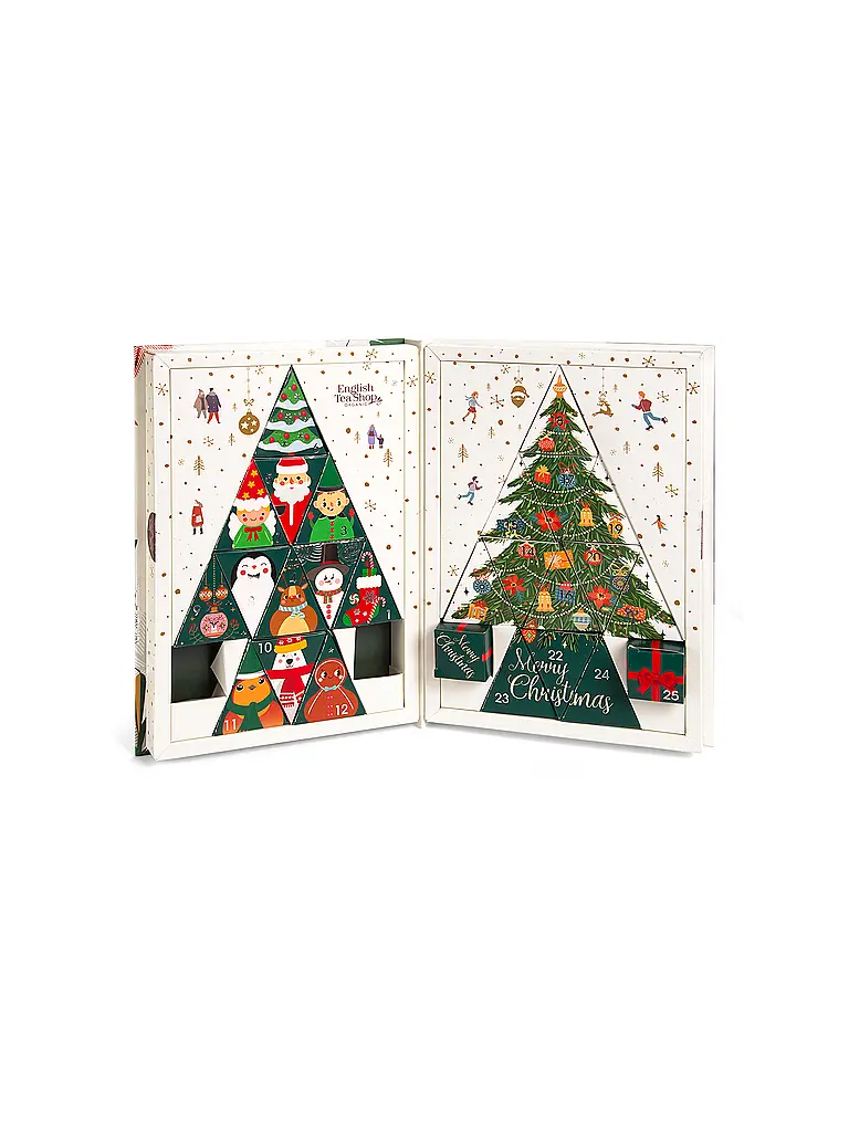 ENGLISH TEA SHOP | Calendario de Adviento de Té 24 Bolsas Libro de Té Blanco | Blanco