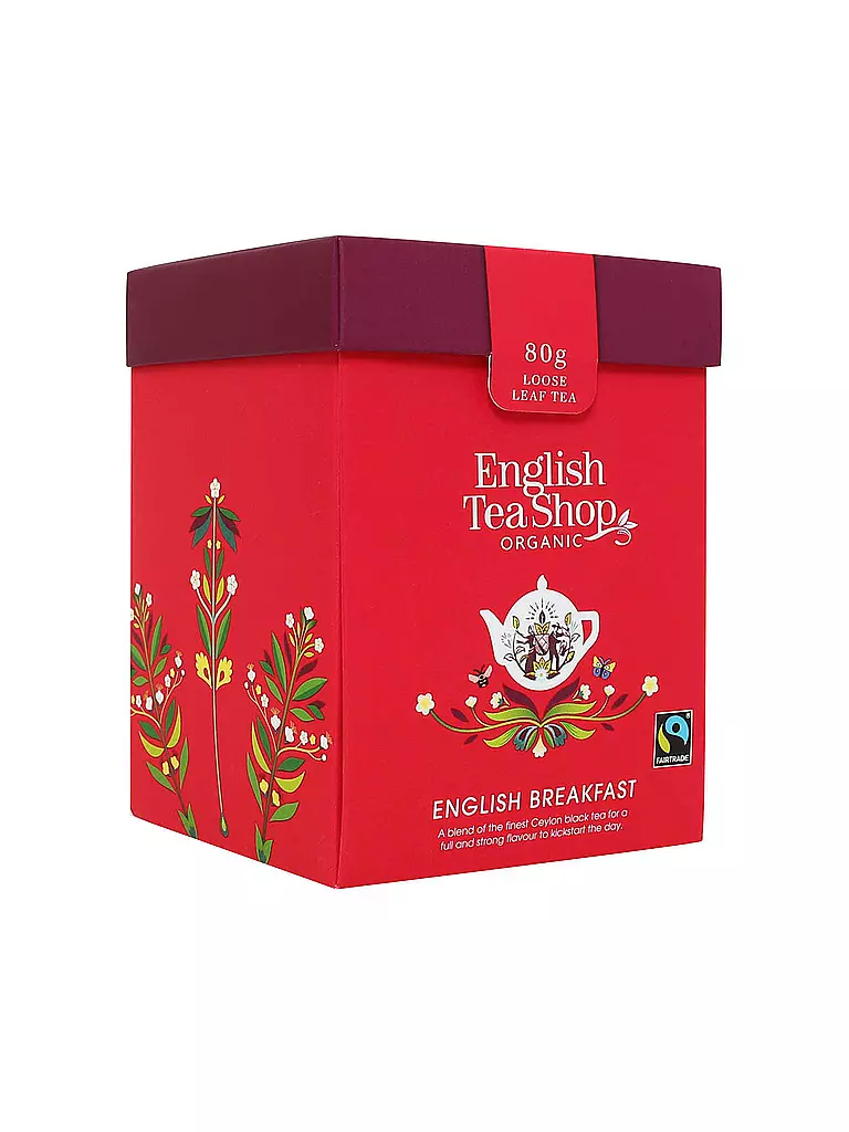 ENGLISH TEA SHOP | English Breakfast, BIO Fairtrade, Té a granel, Caja de 80g | Multicolor
