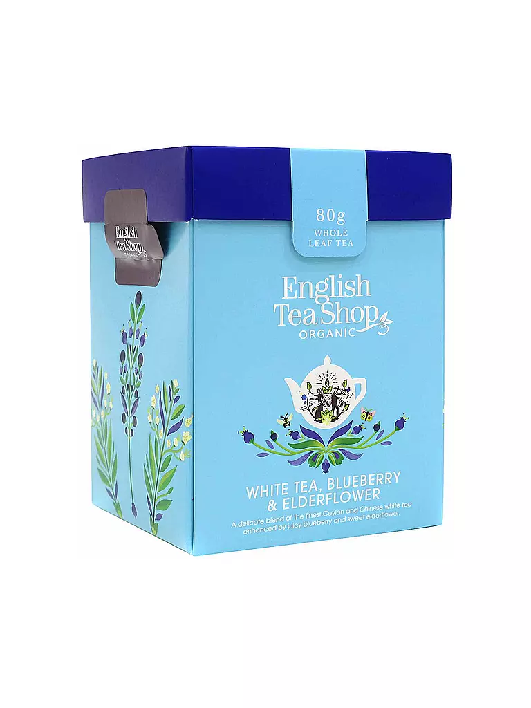 ENGLISH TEA SHOP | Mezcla de té blanco orgánico, arándano y saúco 80g | Multicolor