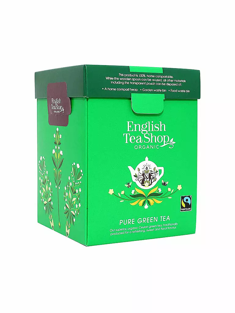 ENGLISH TEA SHOP | Té verde, BIO Fairtrade, Té a granel, Caja de 80g | Multicolor