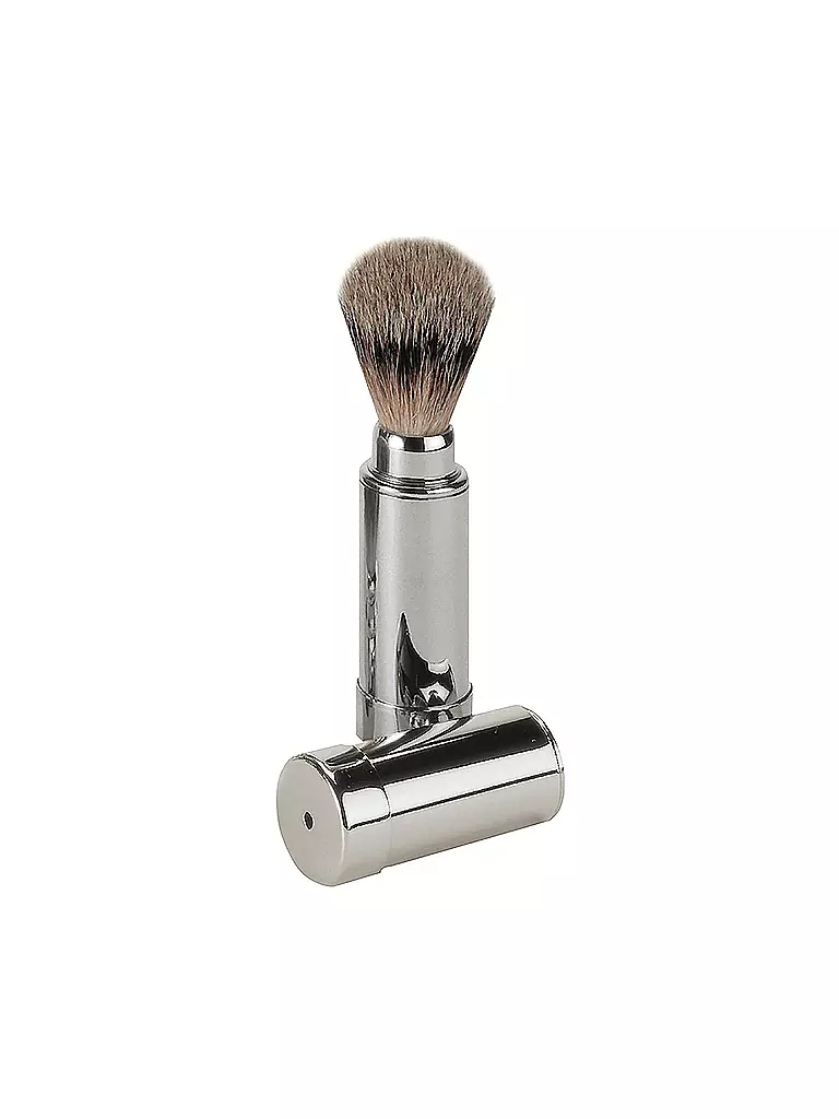 ERBE | Brocha de afeitar de viaje de pelo de tejón | Plata