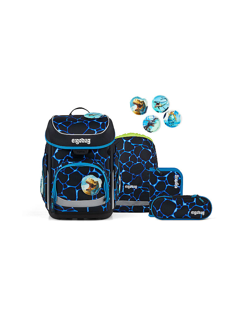 ERGOBAG Set de mochila escolar de 5 piezas CUBO Bärassic Garden