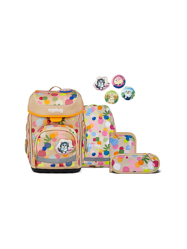 Ergobag Set de mochila escolar de 5 piezas CUBO Flower PowBär 2026
