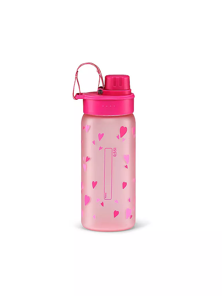 ERGOBAG | Botella de agua 0,5L Corazones | Fucsia