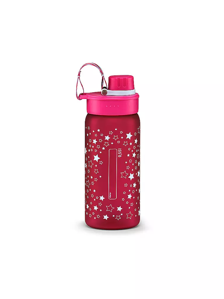 ERGOBAG | Botella de agua de 0,5L con estrellitas | Fucsia