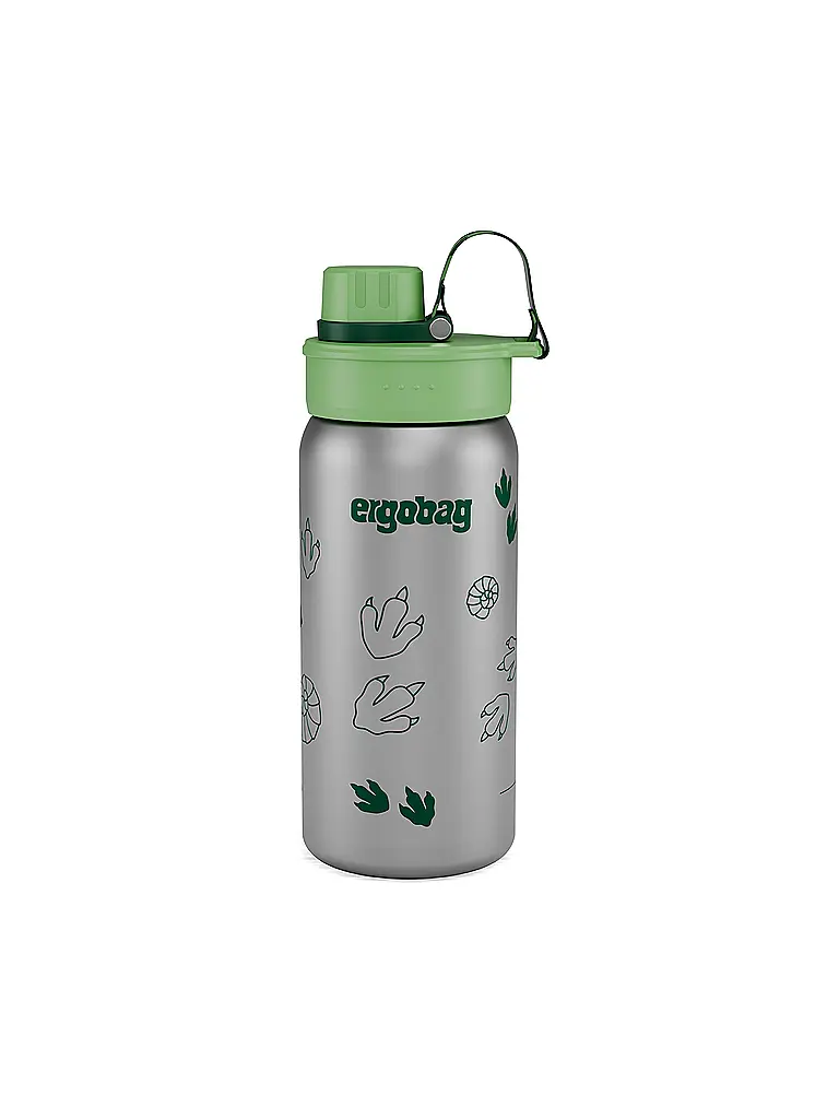ERGOBAG | Botella de agua de acero inoxidable Jungla | Plata