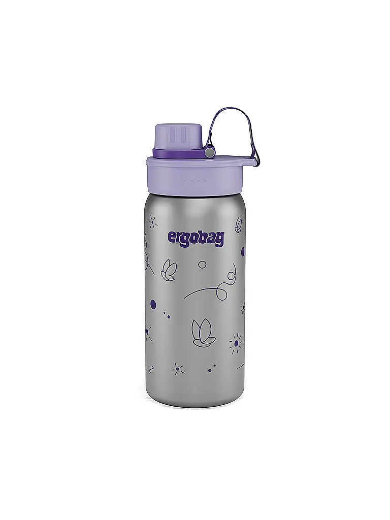 ERGOBAG | Botella de agua de acero inoxidable Mariposa | Plata
