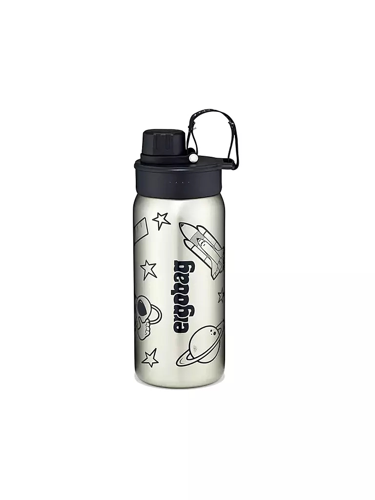 ERGOBAG | Botella de agua de acero inoxidable negra | Negro