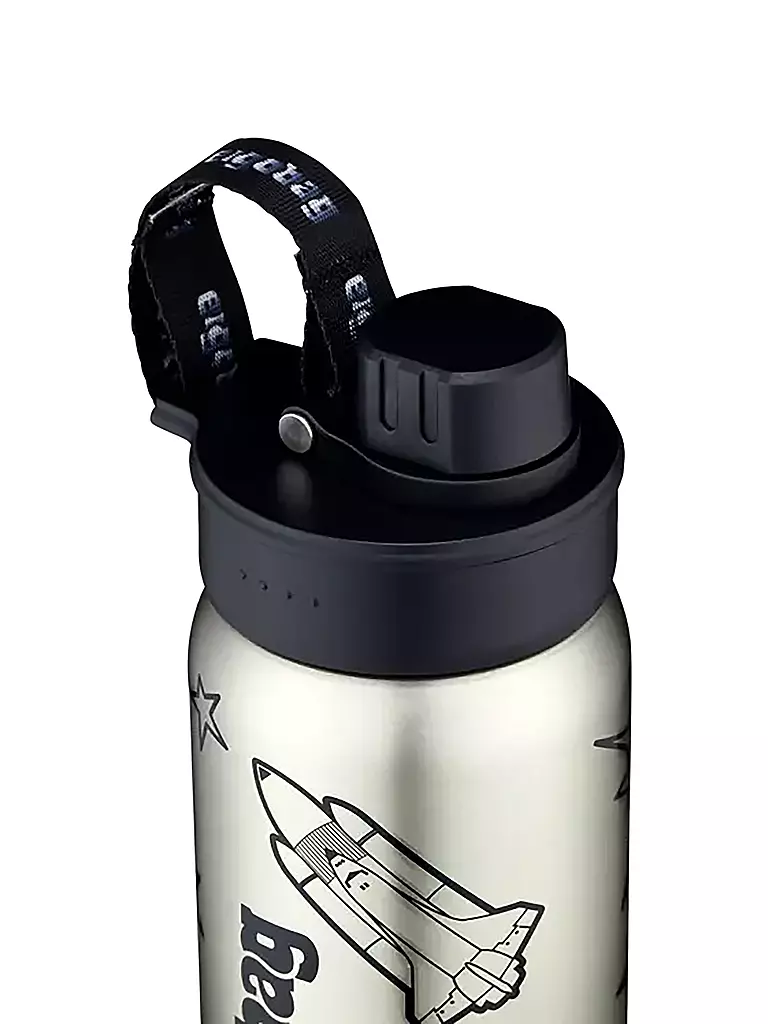 ERGOBAG | Botella de agua de acero inoxidable negra | Negro