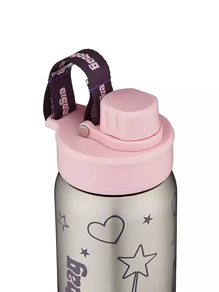 ERGOBAG | Botella de agua de acero inoxidable rosa | Rosa