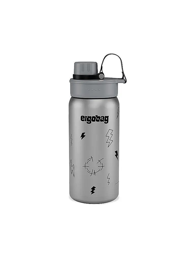 ERGOBAG | Botella de agua de acero inoxidable Tormenta | Plata
