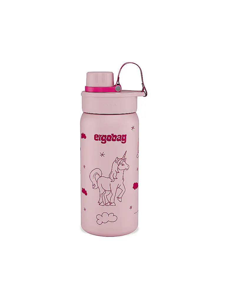 ERGOBAG | Botella de agua de acero inoxidable Unicornio | Rosa