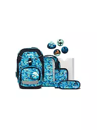 ERGOBAG | Set de mochila escolar de 5 piezas CUBO AbtauchBär | Azul
